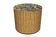 Pufy i podnóżki - Pufa wzór bambusa RASIL - miniaturka - grafika 1