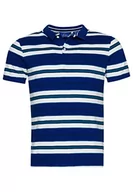 Bluzy męskie - Superdry Vintage Jersey Stripe S/S Polo Męska bluza, Niebieski Multi, S - miniaturka - grafika 1