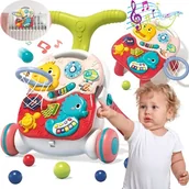 Zabawki zręcznościowe - CHODZIK PCHACZ INTERAKTYWNY EDUKACYJNY 5W1 PANEL KOSZYKÓWKA DLA DZIECI 12M+ - miniaturka - grafika 1