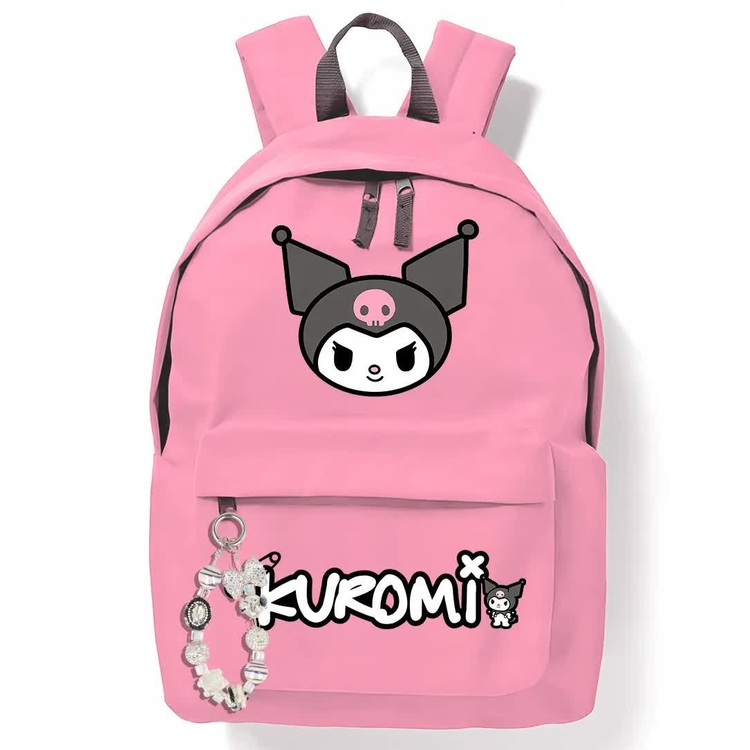 PLECAK SZKOLNY RÓŻOWY Dla Fana KUROMI Hello Kitty + Przypinka I Breloczek