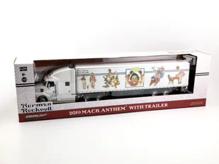 GREENLIGHT 2019 Mack Anthem & Trailer Norman Rockwell 1:64 - Samochody i pojazdy dla dzieci - miniaturka - grafika 1