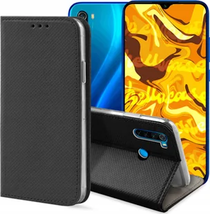 Hello Case ETUI Z KLAPKĄ DO XIAOMI REDMI NOTE 8 / NOTE 8 2021 CZARNE ZAMYKANE KABURA - Etui i futerały do telefonów - miniaturka - grafika 1