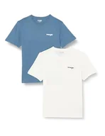 Koszulki męskie - Wrangler T-shirt męski, 2-pak, Sign Off Tee T-Shirt, Captains Blue, 4XL, Captains Blue, 4XL - miniaturka - grafika 1