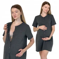 Piżamy ciążowe - Koszula ciążowa i do karmienia z wygodnym zapięciem na napy XL - miniaturka - grafika 1