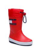 Buty dla dziewczynek - Tommy Hilfiger Kalosze Rain Boot T3X6-30766-0047 M Czerwony - miniaturka - grafika 1