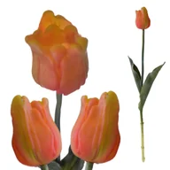 Sztuczne kwiaty - Tulipan Gumowany Jak Żywy Kwiaty Do Wazonu Dekoracyjne Żółte Tulipany - miniaturka - grafika 1