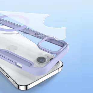 Etui iPhone 15 magnetyczny pokrowiec MagSafe z klapką Dux Ducis Skin X Pro - fioletowy - Etui i futerały do telefonów - miniaturka - grafika 10