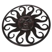 Dekoracje domu - Metalowa dekoracja na ścianę z oświetleniem LED, 50 x 2,5 cm - miniaturka - grafika 1