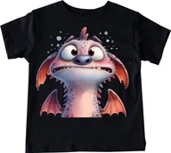 Koszulki dla dziewczynek - Dziecięca koszulka ze smokiem - smok29 - miniaturka - grafika 1