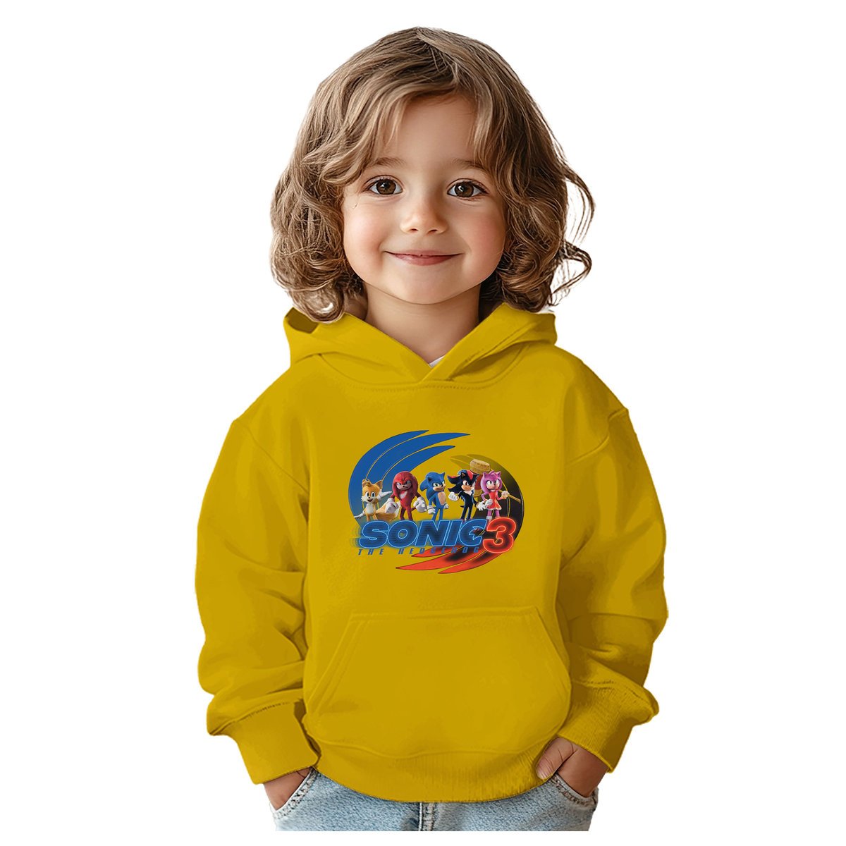 BLUZA DZIECIĘCA SONIC 3 122-128 Z KAPTUREM BAWEŁNIANA JAKOŚĆ