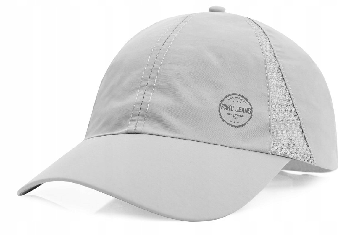 CZAPKA z Daszkiem Przewiewna Bejsbolówka z Siatką POPIELATA Pako Jeans