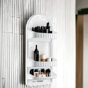 Półki łazienkowe - Triton Półka Biała Łazienkowa 3-poziomowa pod prysznic - miniaturka - grafika 1