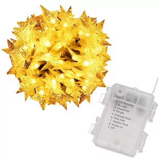 Lampki choinkowe gwiazdki 50 Led biały ciepły 5 m programator 8 trybów - Oświetlenie świąteczne Lampki choinkowe gwiazdki 50 Led biały ciepły 5 m programator 8 trybów - Oświetlenie świąteczne - miniaturka - grafika 1