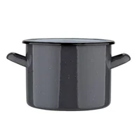 Garnki - Garnek emaliowany prosty 4,4 l śr.20 cm wys.15 cm szary nakrapiany - miniaturka - grafika 1