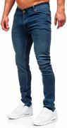 Spodnie męskie - Ciemnogranatowe spodnie jeansowe męskie slim fit Denley 5066-2 - miniaturka - grafika 1