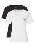 Koszulki i topy damskie - Calvin Klein Jeans Komplet 2 t-shirtów LV047C906G Kolorowy Regular Fit - miniaturka - grafika 1