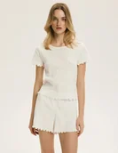 Piżamy damskie - Piżama damska Intimacy Bloovii kremowy L - miniaturka - grafika 1