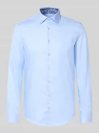 Koszule męskie - Koszula biznesowa o kroju slim fit z kołnierzykiem typu kent model ‘New Kent’ - miniaturka - grafika 1