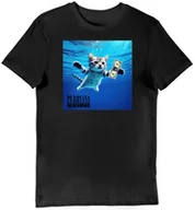 Koszulki męskie - Koszulka kot nirvana basen czarna S - miniaturka - grafika 1
