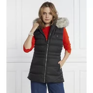 Kamizelki damskie - Tommy Hilfiger Puchowy bezrękawnik | Regular Fit - miniaturka - grafika 1