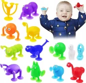 Zabawki do kąpieli - Silikonowe Zabawki Montessori Dla Dzieci Kreatywne Bezpieczne 13 Sztuk - miniaturka - grafika 1