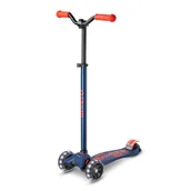 Hulajnogi - Hulajnoga wyczynowa dla dzieci z kołami LED Maxi Micro Deluxe Pro LED-Navy Red - miniaturka - grafika 1