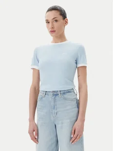 Guess T-Shirt V5GP08 KCRN2 Błękitny Regular Fit - Koszulki i topy damskie - miniaturka - grafika 1