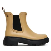 Kalosze damskie - Kalosze Tommy Hilfiger Rubber Flag Cleated FW0FW08637 Brązowy - miniaturka - grafika 1