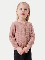 Swetry damskie - NAME IT Kardigan 13233051 Różowy Regular Fit - miniaturka - grafika 1