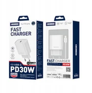 Ładowarki do telefonów - JELLICO ładowarka sieciowa EU53 PD 30W 1xUSB-C + kabel USB-C - USB-C Biały - miniaturka - grafika 1