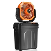 Wentylatory - Akumulatorowy, przenośny wentylator zraszający, urządzenie do wytwarzania świeżego powietrza na kempingu, wiadro 6 litrów, 3 dysze, kolor czarny i po - miniaturka - grafika 1