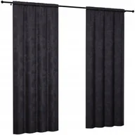 Zasłony - Zasłona gotowa welurowa 140x250 zasłony velvetowe duży wybór zasłonki żabki - miniaturka - grafika 1