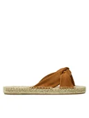 Espadryle damskie - Pepe Jeans Espadryle Siva Knot PLS90664 Brązowy - miniaturka - grafika 1