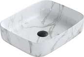 Umywalki - Umywalka Mexen Mexen Carla umywalka nablatowa 50 x 39 cm biała kamień - 21555092 - miniaturka - grafika 1