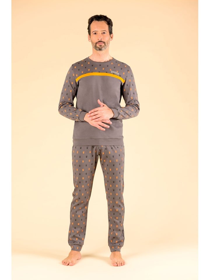 maryplaid Piżama w kolorze szarym