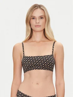 BOSS Góra od bikini Bb Monogram 50535267 Czarny Regular Fit - Stroje kąpielowe - miniaturka - grafika 1