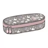 Piórniki - St. Majewski Piórnik saszetka usztywniona z wewnętrzną klapką Silver Cats - miniaturka - grafika 1