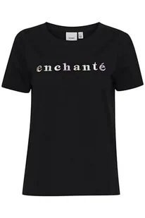 ICHI T-shirt damski, 194008/Black, XL - Koszulki i topy damskie - miniaturka - grafika 1