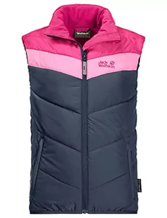 Płaszcze damskie - Jack Wolfskin Unisex dzieci trzy wzgórza kamizelka dzieci puchowy płaszcz Różowa peonia 140 1608641 - grafika 1