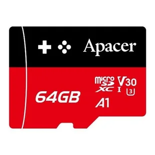 Karta pamięci microsdxc apacer gaming 64gb (100/80 mb/s) class 10 uhs-i u3 v30 a1 AP64GMCSX10U7-RAGC - Karty pamięci - miniaturka - grafika 1