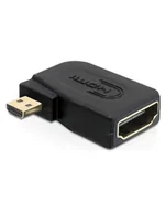 Adaptery i przejściówki - Delock Adapter HDMI-D micro M > HDMI F kątowy - miniaturka - grafika 1