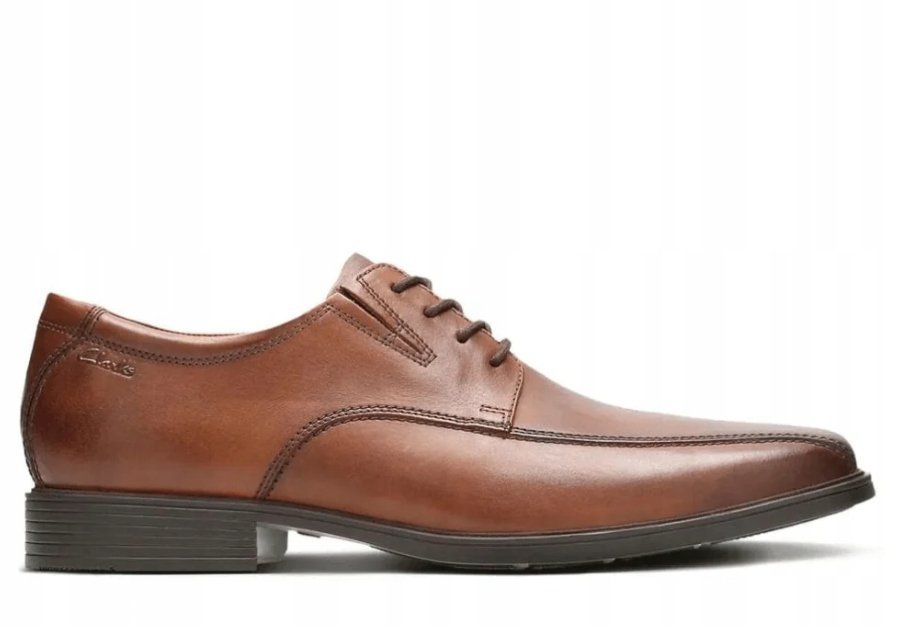 CLARKS PÓŁBUTY SKÓRZANE BRĄZOWE MĘSKIE NISKIE 41 1/2 1J1A