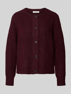 Kurtka o kroju regular fit z dzianiny z mieszanki wełny z dodatkiem wełny z alpaki model ‘LULU’ - Swetry damskie - miniaturka - grafika 1