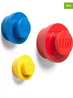 Gadżety do domu - LEGO Wieszaki (3 szt.) "Iconic" w kolorze żółtym, niebieskim i czerwonym - miniaturka - grafika 1