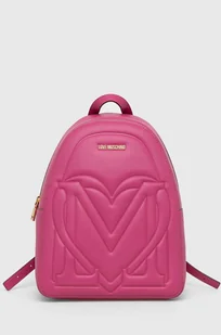 Love Moschino plecak damski kolor różowy mały gładki - Plecaki - miniaturka - grafika 1