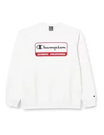 Bluzy męskie - Champion Legacy Graphic Shop Authentic-Powerblend Fleece Crewneck Bluza Męska, Bianco, M - miniaturka - grafika 1