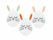 Balony i akcesoria - Balony lateksowe wielkanocne zajączki DIY - 30 cm - 3 szt. - miniaturka - grafika 1