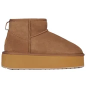 Botki damskie - Buty Emu Australia Stinger Micro Flatform W13082CHES - brązowe - miniaturka - grafika 1