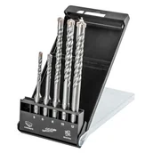 Akcesoria do elektronarzędzi - GRAPHITE Zestaw wierteł do betonu SDS Plus, quatro, zestaw 5 sztuk - 5, 6 x 110 mm + 8, 10, 12 x 160 mm - miniaturka - grafika 1