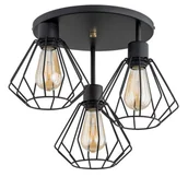 Lampy sufitowe - Tuet lampa sufitowa 3-punktowa czarna 62351 - miniaturka - grafika 1